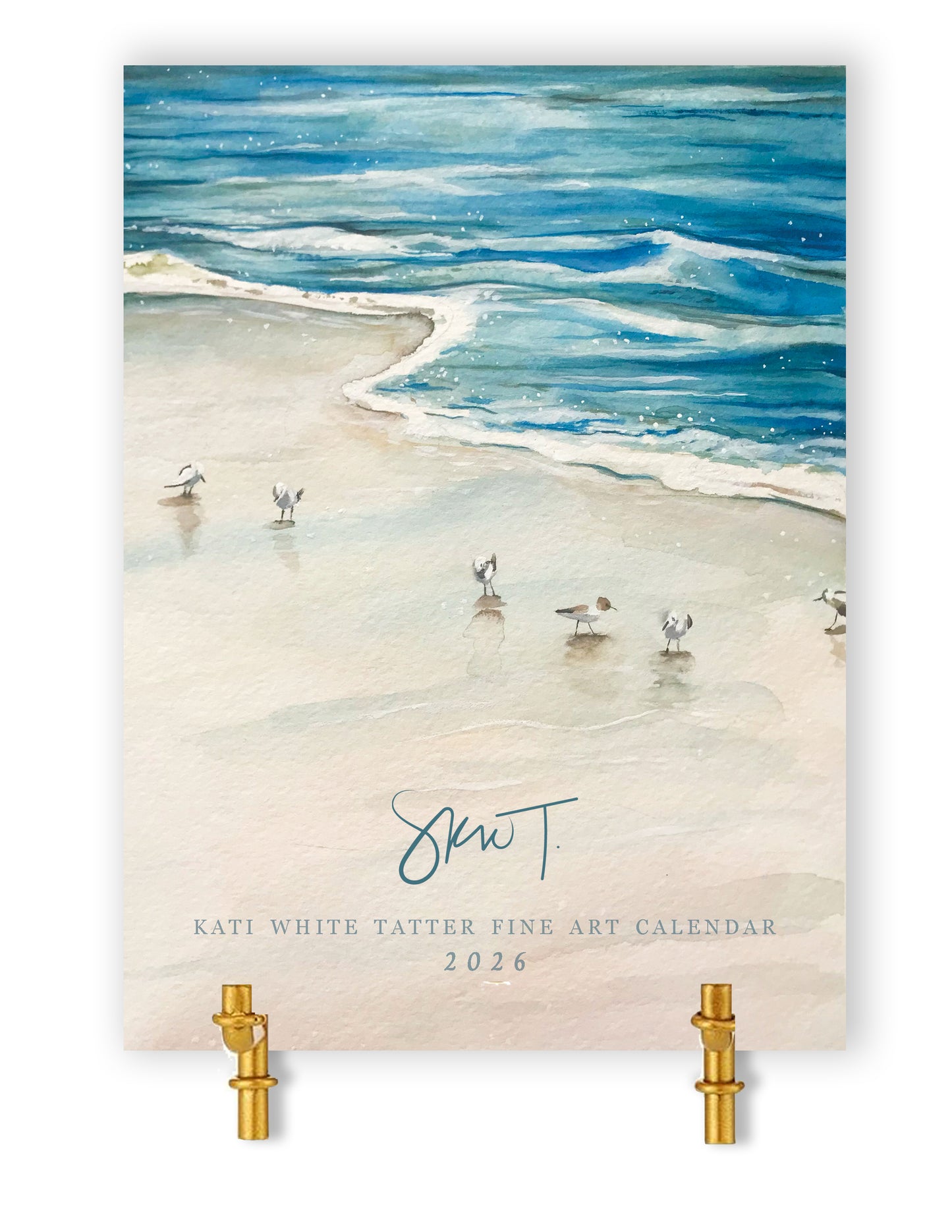 Gold Bamboo Tabletop Easel (Calendar Sold Separately)