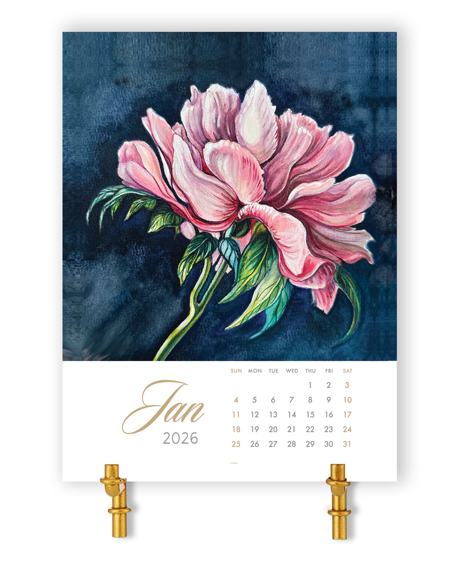 2026 Kati White Tatter Fine Art Calendar Cards (Easel Sold Separately)