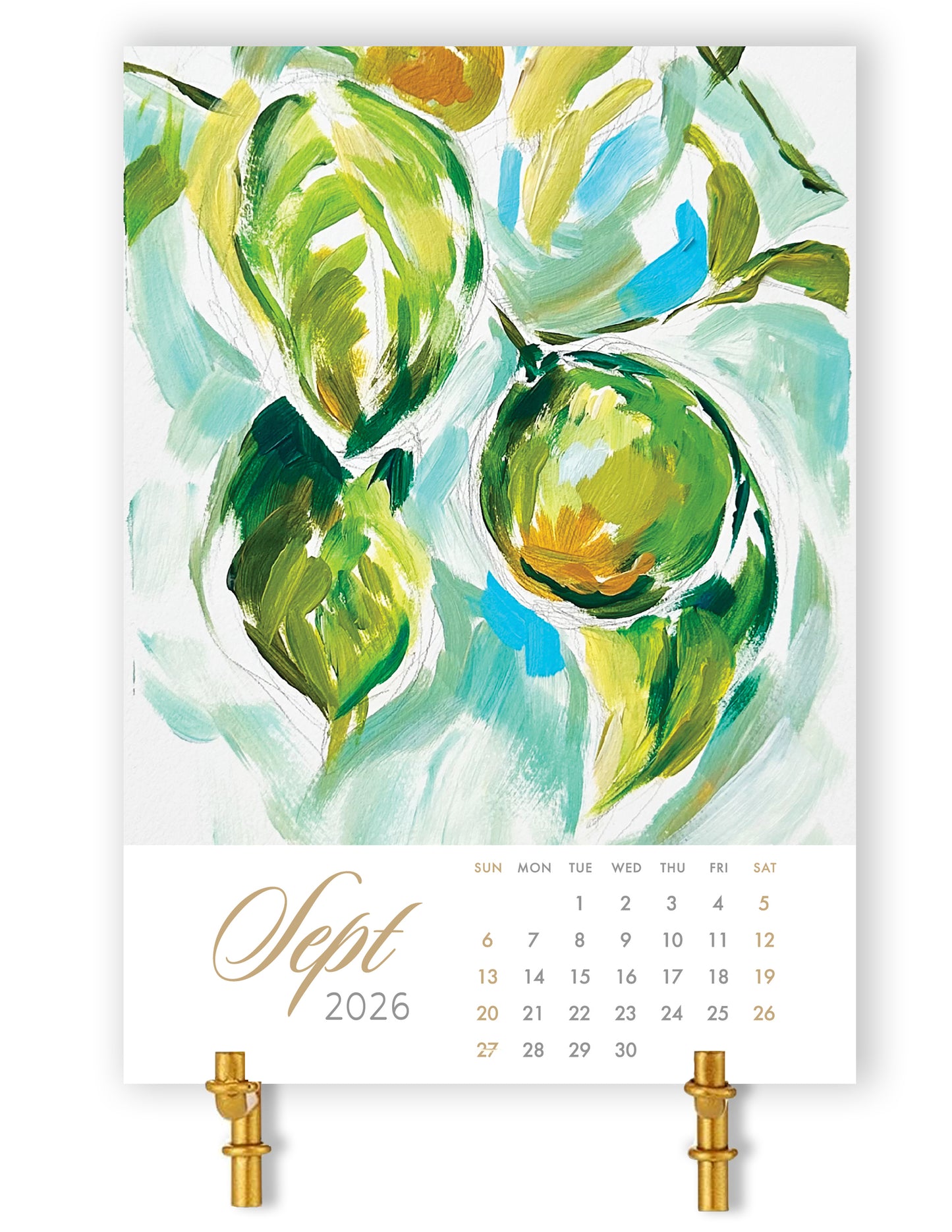 2026 Kati White Tatter Fine Art Calendar Cards (Easel Sold Separately)