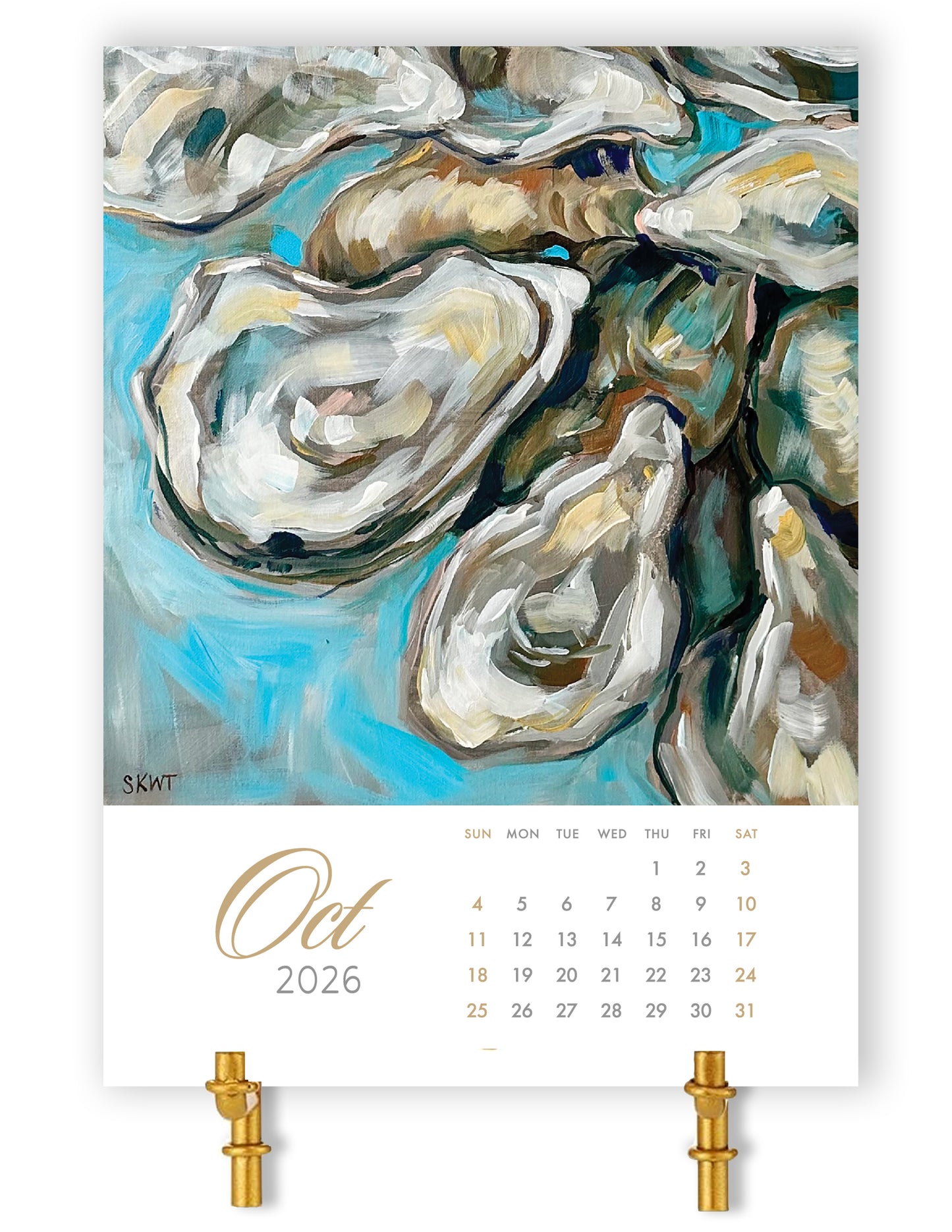 2026 Kati White Tatter Fine Art Calendar Cards (Easel Sold Separately)