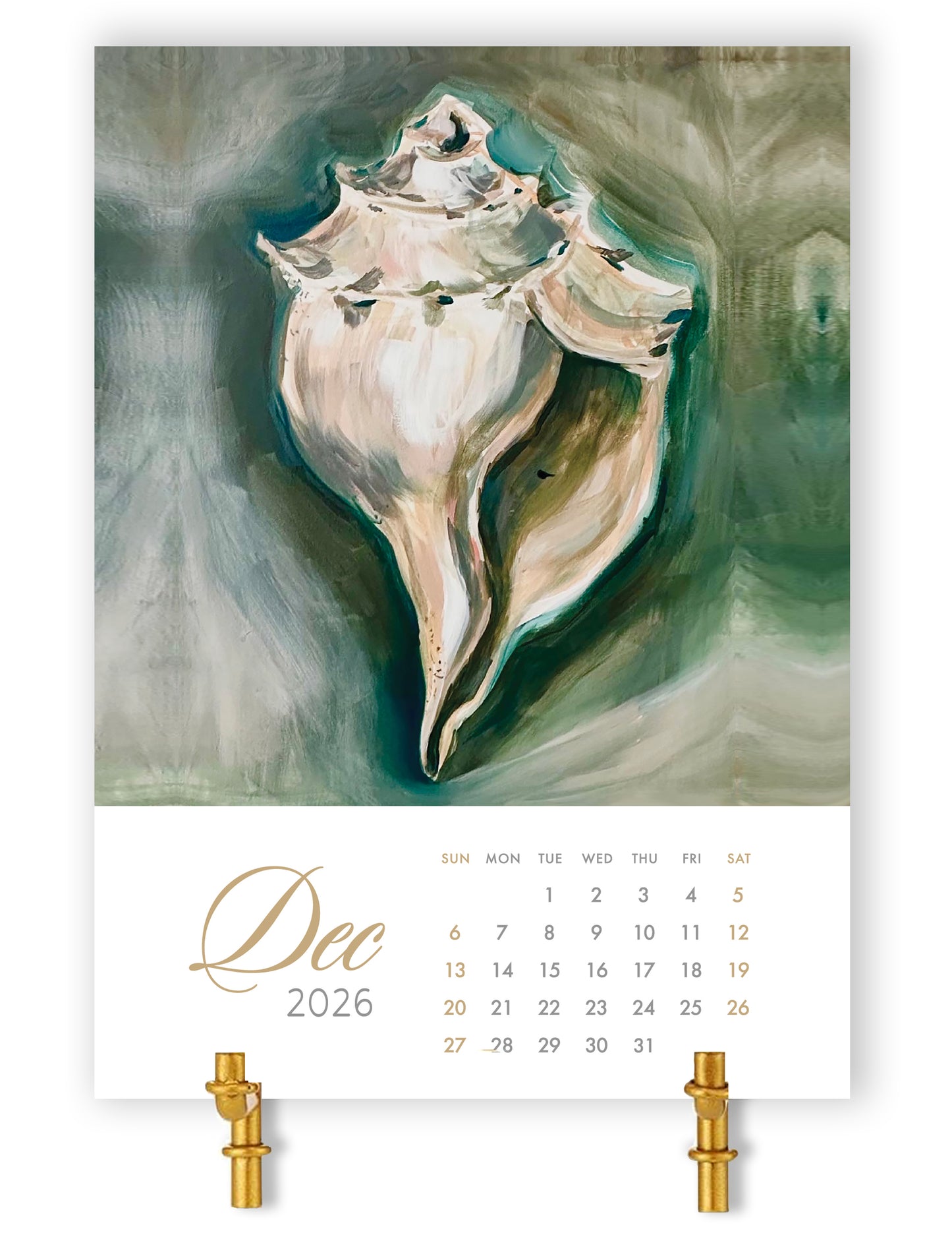 2026 Kati White Tatter Fine Art Calendar Cards (Easel Sold Separately)
