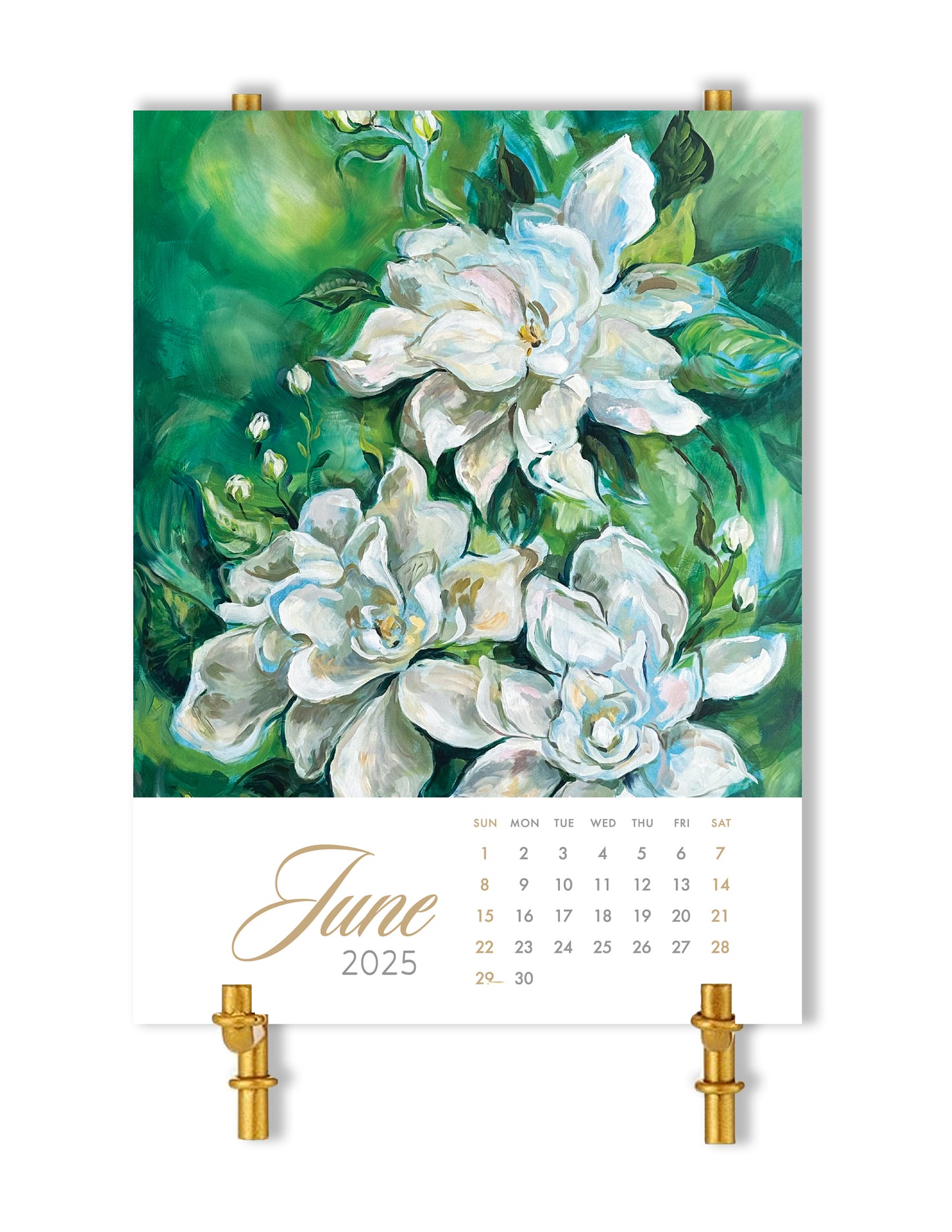 2025 Kati White Tatter Fine Art Calendar Cards (Easel Sold Separately)