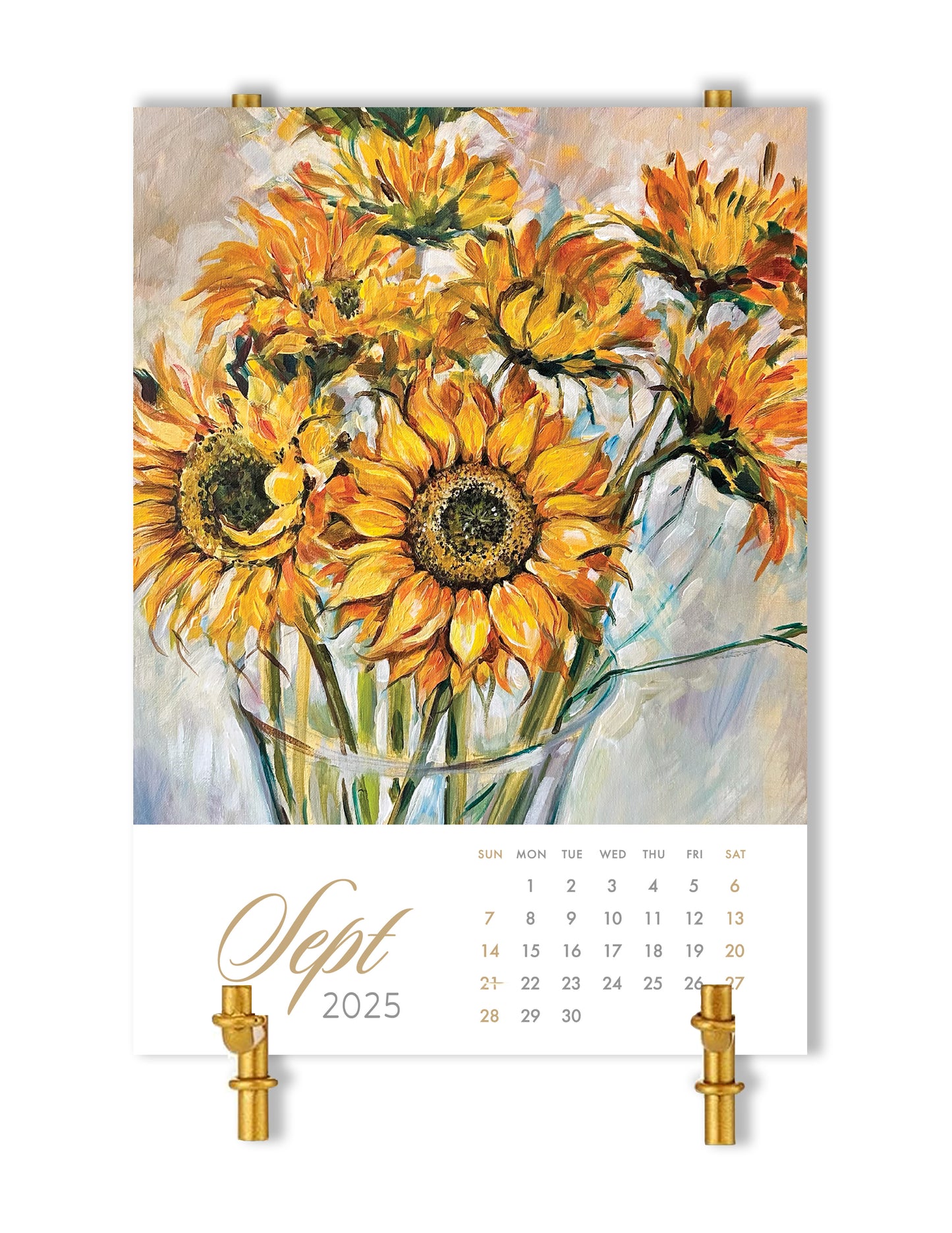 2025 Kati White Tatter Fine Art Calendar Cards (Easel Sold Separately)