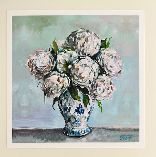 Fine Art Print, Hydrangea Vase 12" x 12"