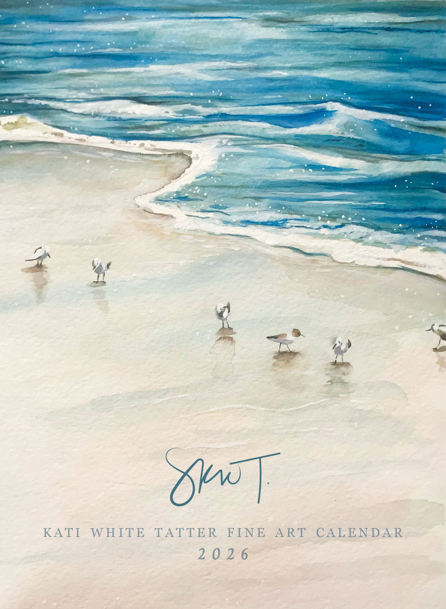 2026 Kati White Tatter Fine Art Calendar Cards (Easel Sold Separately)