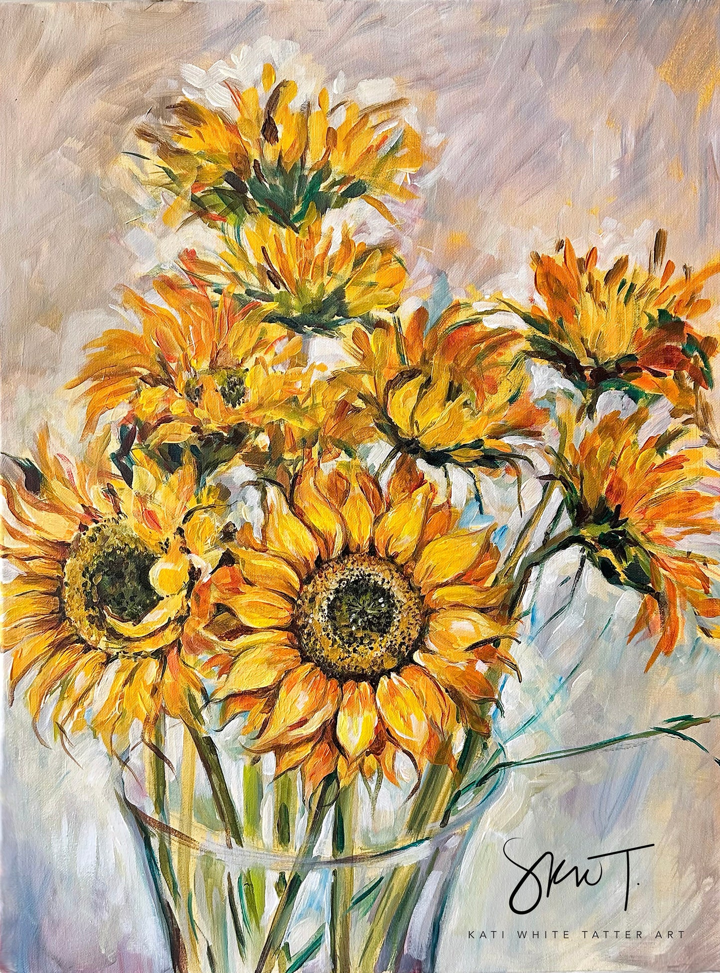 SUNFLOWERS, FINE ART PRINT